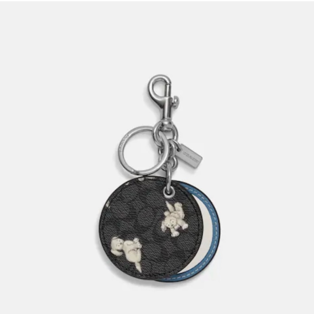 Coach Jamie Camera Bag With Mirror Bag Charm In Signature Canvas Happy Dog Print - Picture 5 of 13
